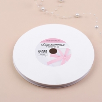 Лента бархатная, 6 мм, 18 &plusmn; 1 м, цвет белый №01