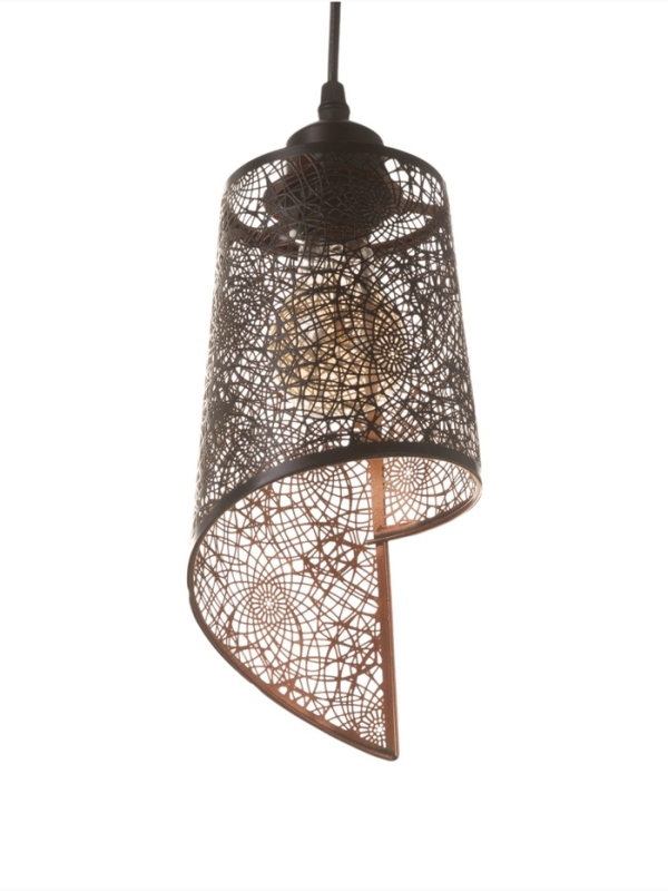 Светильник "Манчестер" (Вышивка) 1х40Вт Е27 черный 12,5х12,5х24+100см