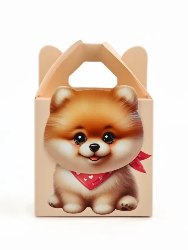 Подарочная коробка, упаковка &laquo;Милый шпиц&raquo; 10&times;10&times;10 см