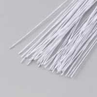 Проволока для изготовления искусственных цветов "Белая" длина 40 см сечение 0,07 см набор 50 шт   10