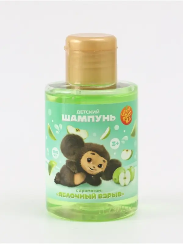 Детский шампунь, аромат яблочный взрыв, 100 мл, Чебурашка