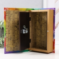 Сейф-книга дерево кожзам "Портрет девушки. Пятна краски" тиснение 21х13х5 см