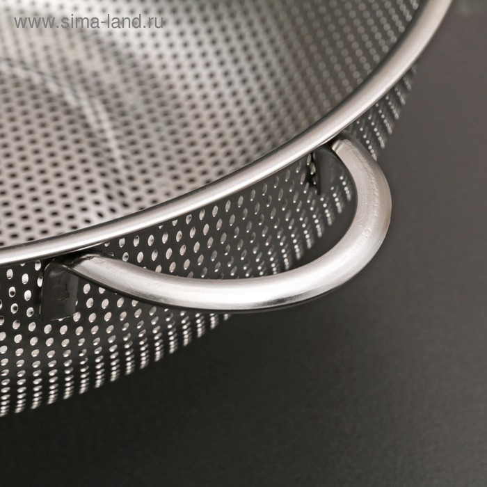 Дуршлаг из нержавеющей стали с ручками &laquo;Марко&raquo;, d=28 см, две ручки, цвет хромированный