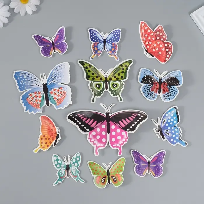 Набор магнитов на холодильник &laquo;Горошек&raquo;, 12 шт., картон, h=4-10 см