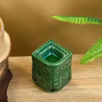 Аромалампа "Близнецы" керамика, цв. зелёный, 6,5х6,5х9 см