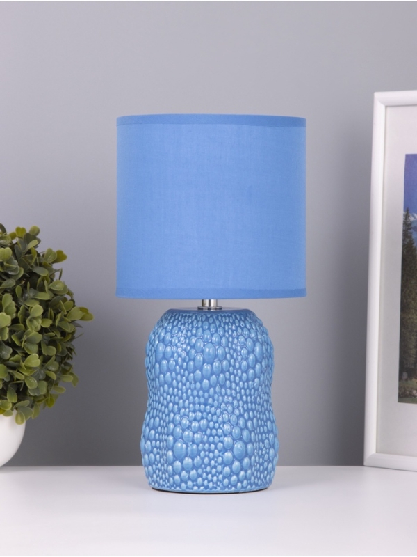Лампа настольная "Иссин" 1х40Вт Е14 синий 15х15х30см