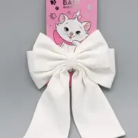 Бант для волос на заколке с лентами, белый, Коты аристократы