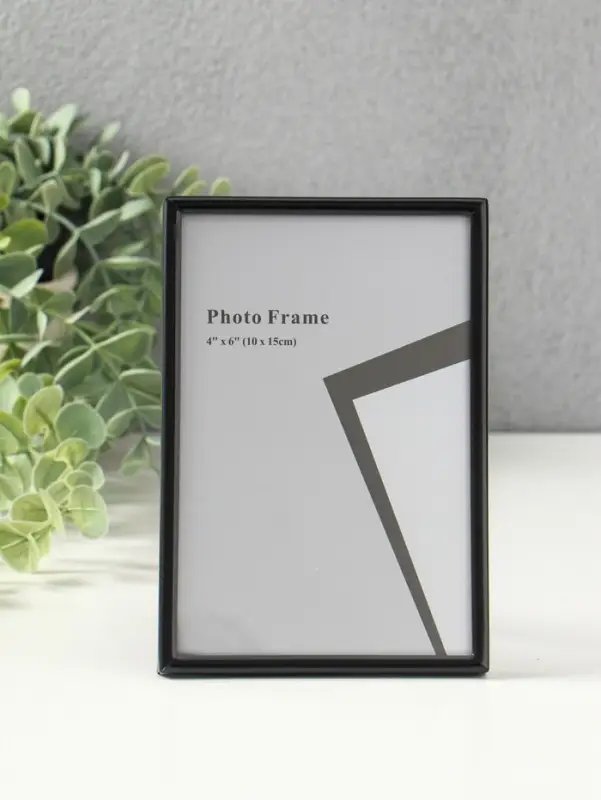 Фоторамка металл на 1 фото 10х15 см "Классик" чёрная 1,5х10,5х16 см