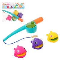 Магнитная рыбалка &laquo;Забавные рыбки&raquo;, 3 рыбки, удочка, цвета МИКС