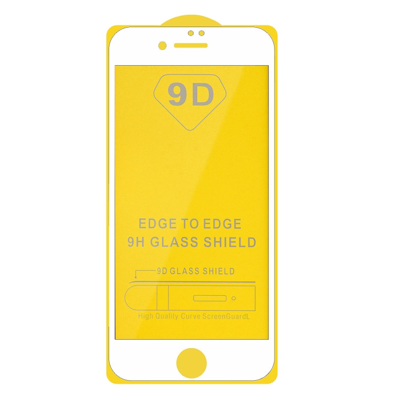 Защитное стекло Iph 7/8 Plus Full Glue с рамкой 2.5D белое (25 шт./уп.)