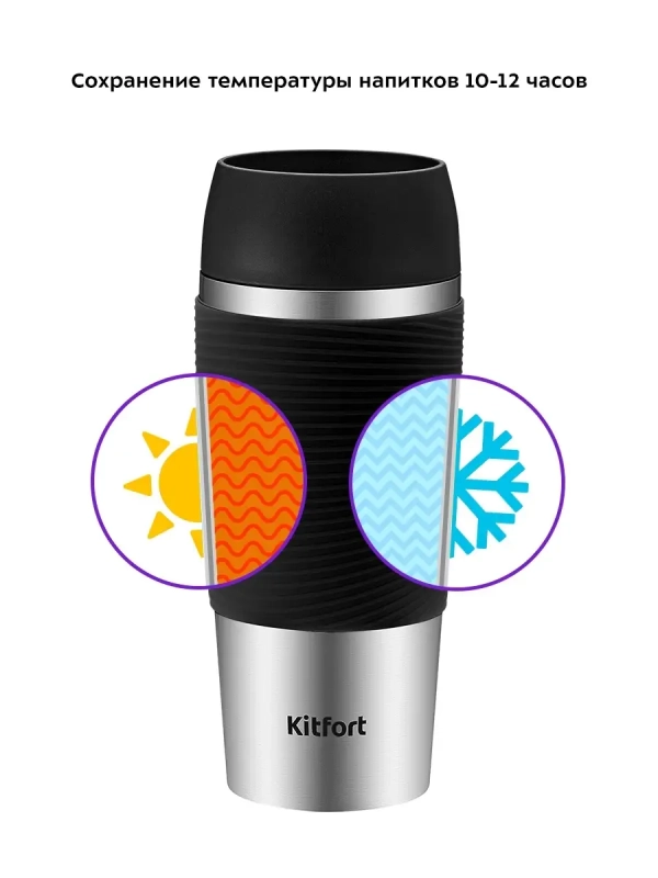 Термокружка для кофе КТ-1224 - 0.4 л