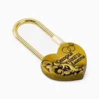 Замок свадебный &laquo;Сегодня и навсегда вместе&raquo;, 3.7 х 7.6 см.