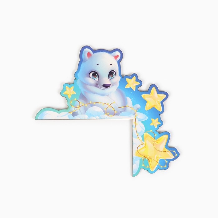 Декор на раму двери новогодний &laquo;Мишка&raquo;, на Новый Год, 20,4х 18,7 см