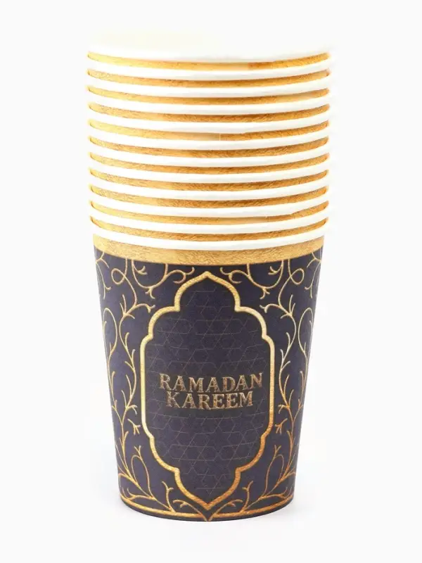 МП Набор бумажной посуды &laquo;Ramadan&raquo;, синий, 12 персон