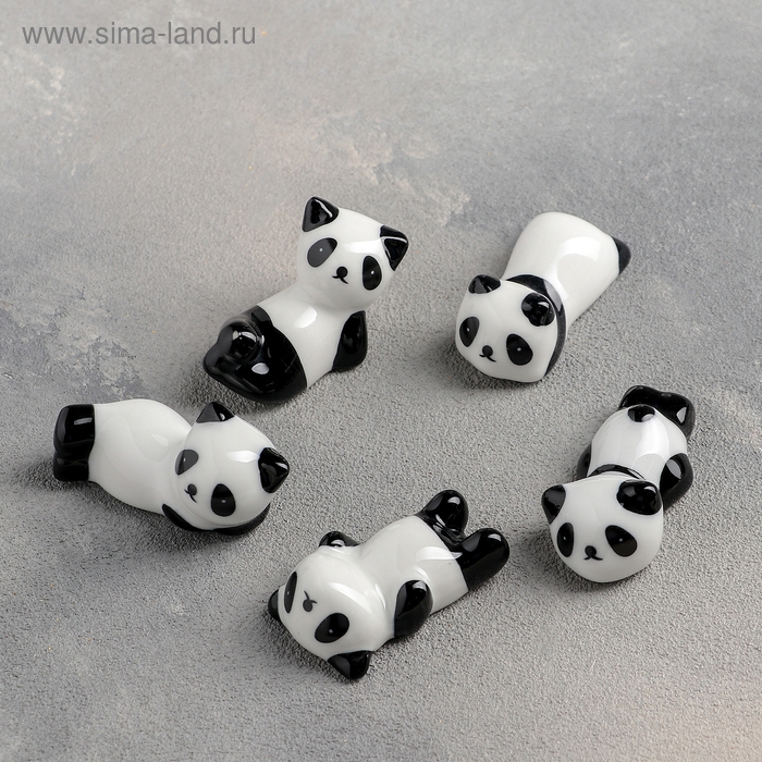 Подставка керамическая для палочек &laquo;Панда&raquo;, 6&times;3&times;3 см, фигурки МИКС
