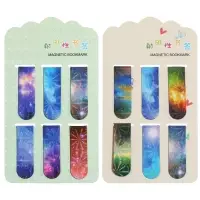 Набор магнитных закладок для книг Calligrata 6 штук, "Вселенная", МИКС