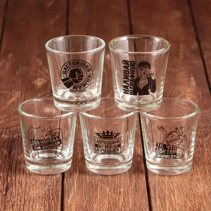 Стопки с нанесением, МИКС