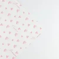 Плёнка упаковочная для цветов &laquo;С любовью&raquo;, матовая, сердца, белая, 57 х 57 см