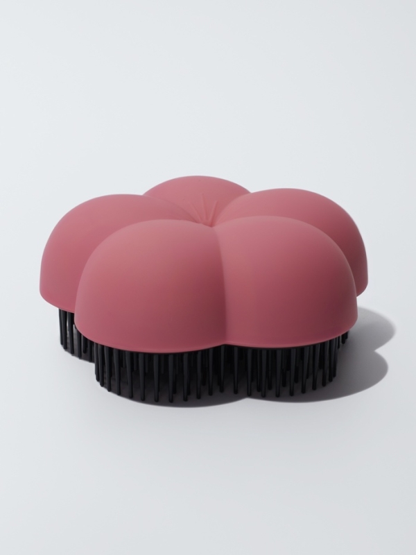 Расчёска массажная &laquo;Цветок&raquo;, 8.5&times;4 см, розовая