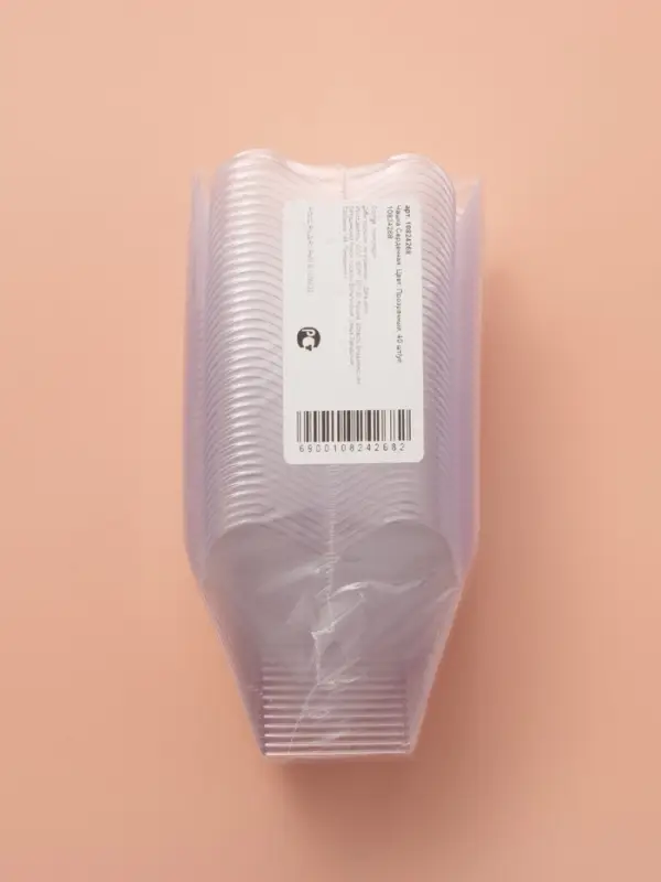 Форма пластиковая одноразовая для фуршета &laquo;Сердечная&raquo;, 60 мл, прозрачная