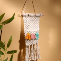 Кармашек текстильный, подвесной 22х50 см, белый