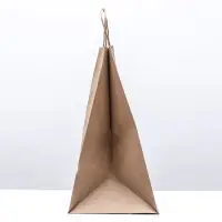 Пакет бумажный крафт 90 г/м&sup2;, круглая ручка 32&times;20&times;37 см