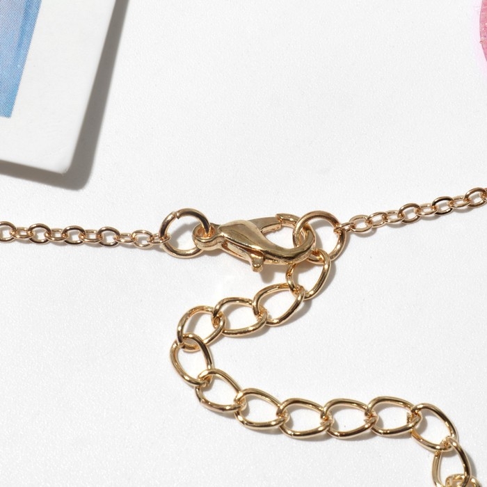 Кулон детский &laquo;Выбражулька&raquo; дракончик, цвет зелёный в золоте, 40 см