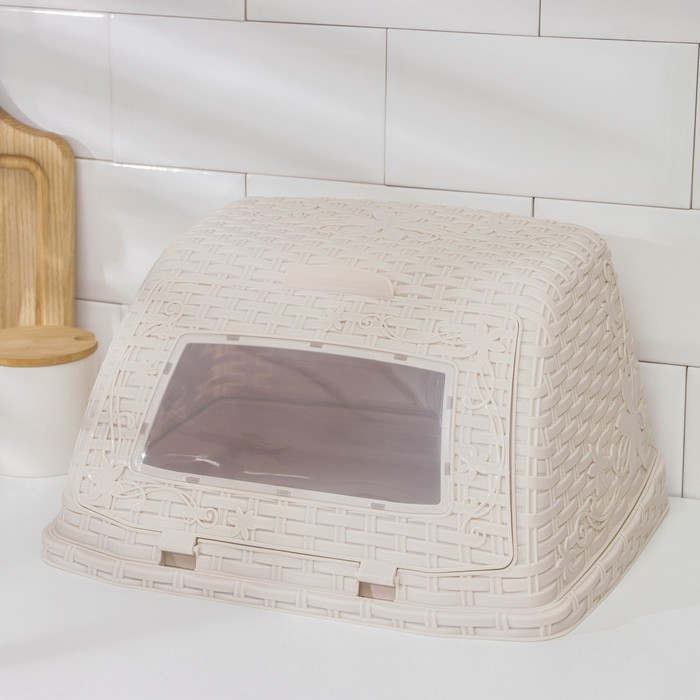 Хлебница &laquo;Плетёнка &raquo;, цвет слоновая кость