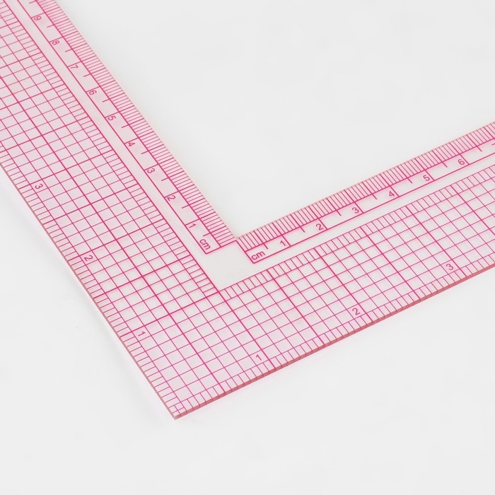 Линейка для кроя и шитья, премиум, 21,5 &times; 21,5 см, толщина 1,5 мм, цвет прозрачный