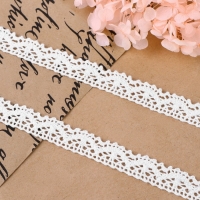 Кружево вязаное, 14 мм &times; 15 &plusmn; 1 м, цвет кипенно-белый