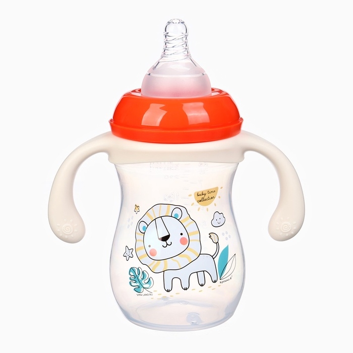 Бутылочка для кормления Крошка Я &laquo;Baby time collection&raquo;, широкое горло, от 6 мес., 240 мл, цвет бежевый