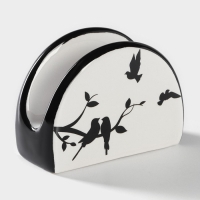 Салфетница Доляна &laquo;Весенний вечер&raquo;, 9,5&times;4,3&times;7 см, цвет белый