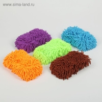 Губка для мытья авто, 24&times;11 см, микрофибра, микс