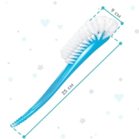 Ёршик для бутылочек и сосок, цвет голубой, 25х9см, Крошка Я