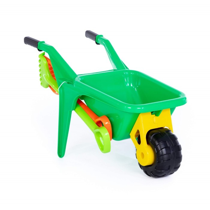 Песочный набор: тачка &laquo;Садовод&raquo;, лопата большая, грабли большие, цвета МИКС