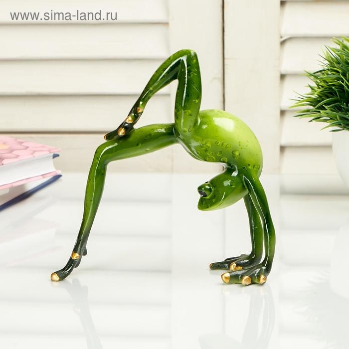 Сувенир полистоун Сувенир полистоун "Лягуха делает мостик" 14х5,5х12,5 см