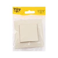 Выключатель проходной TOT Elegant, 10 А, 1 кл., скрытый, бежевый