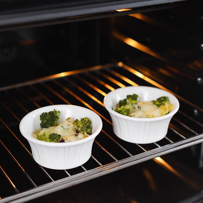 Рамекин из жаропрочной керамики Доляна &laquo;Маффин&raquo;, 250 мл, d=11,4 см, цвет белый