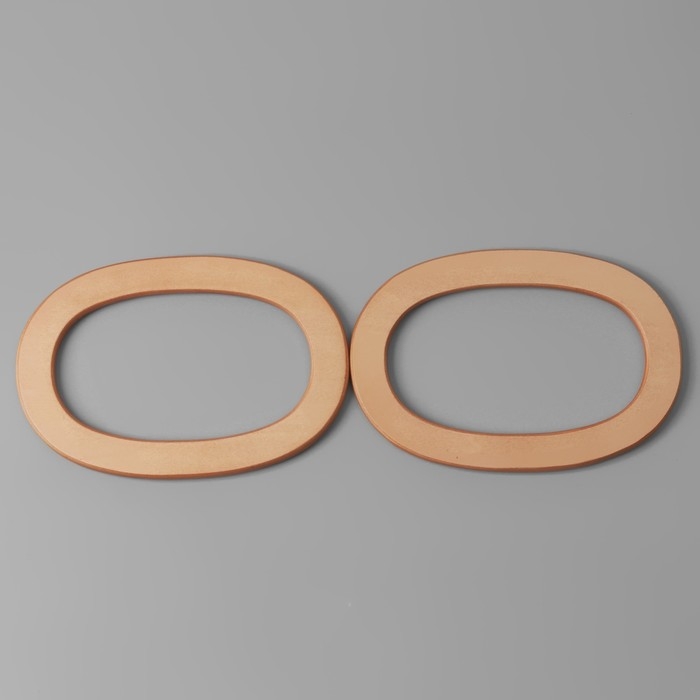 Ручки для сумок деревянные, d = 13 &times; 7,5 / 17 &times; 11,5 см, 2 шт, цвет бежевый