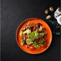 Тарелка фарфоровая с бортиком Magistro &laquo;Церера&raquo;, d=25,5 см, цвет оранжевый