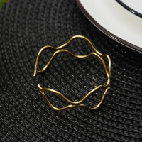 Кольцо для салфетки &laquo;Две линии&raquo;, 5,5&times;2,5 см, цвет золотой