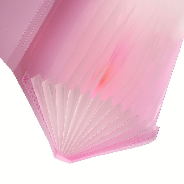 Папка картотека Calligrata Неон 13 отдел. A4 пластик 0.7мм фуксия. рез в цвет