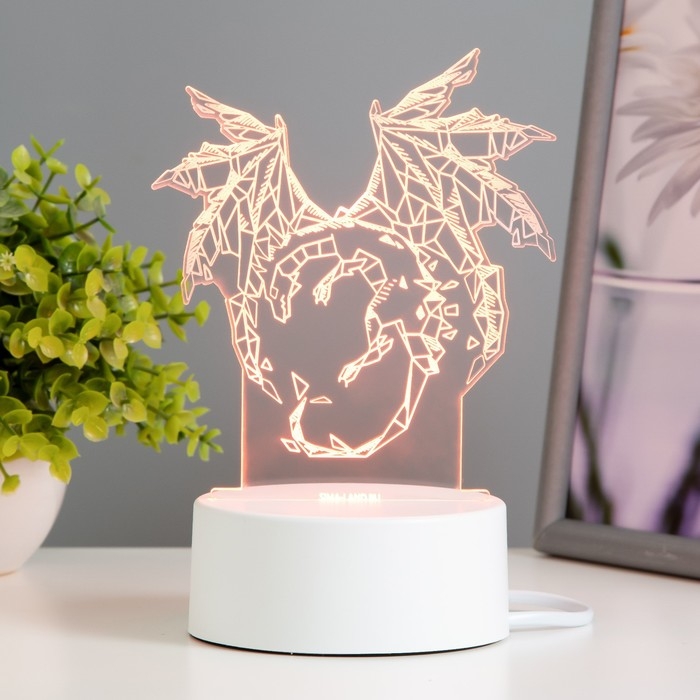 Светильник "Дракон" LED RGB от сети 14,2х9,5х16 см RISALUX