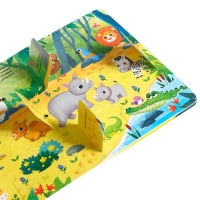 Книга картонная с окошками &laquo;Приходите в зоопарк&raquo;, 10 стр., 24 окошка