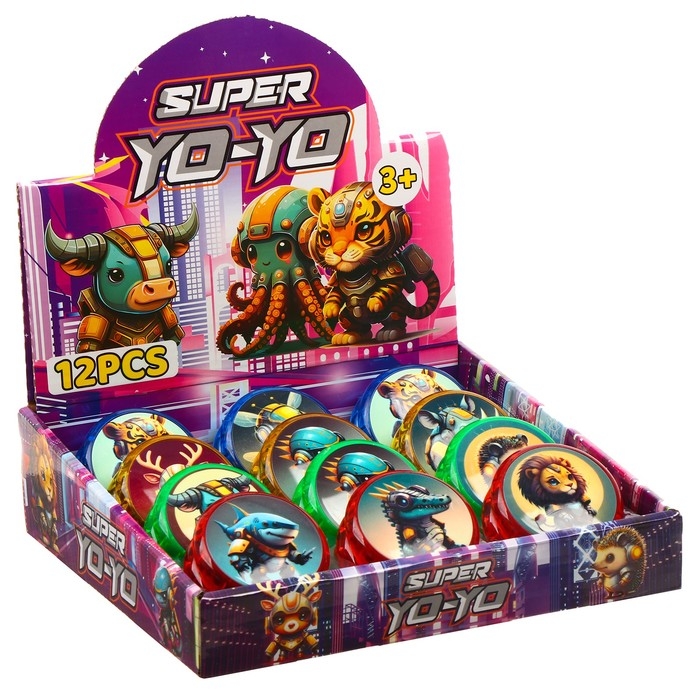 Йо-йо &laquo;Звери&raquo; световой, виды МИКС