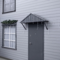 Гирлянда &laquo;Бахрома&raquo; 6 &times; 0.7 м, IP44, УМС, белая нить, 120 LED, свечение белое, 220 В