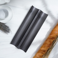 Форма для выпечки перфорированная Доляна &laquo;Хлеб. Багет&raquo;, 38&times;16,5&times;2,5 см, антипригарное покрытие