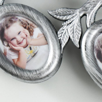 Фоторамка на 6 фото "Семейное дерево" серебро 27&times;19 см