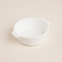 Форма для выпечки из жаропрочной керамики SL Home &laquo;Санторини&raquo;, 250 мл, 13,6&times;12&times;4,5 см, цвет белый