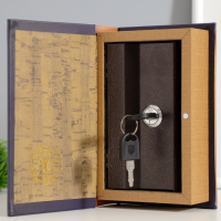 Сейф-книга дерево кожзам "Знание - это абсолютная ценность нашего времени" 17х11х5 см